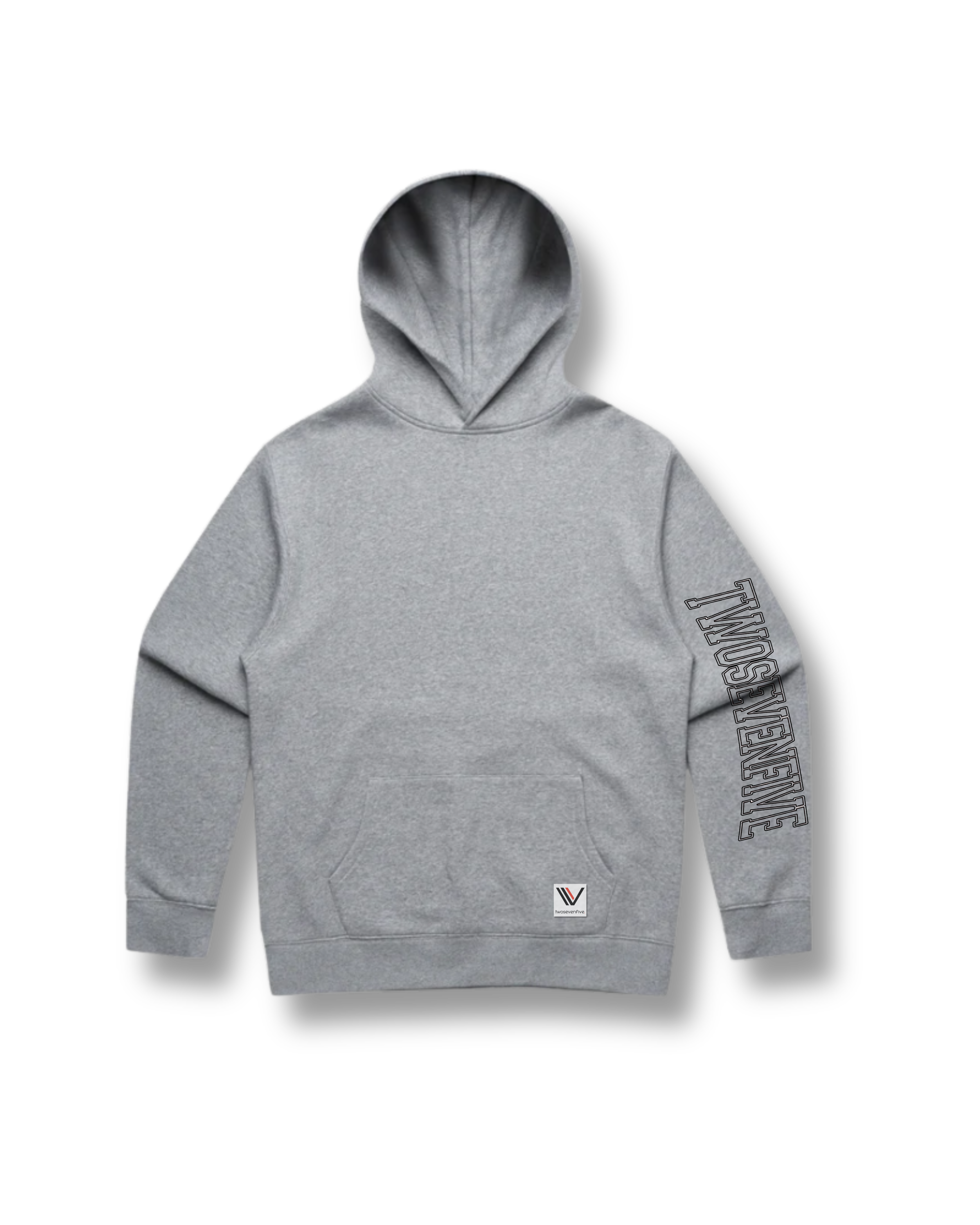 Twosevenfive. Grey Marle Hoodie