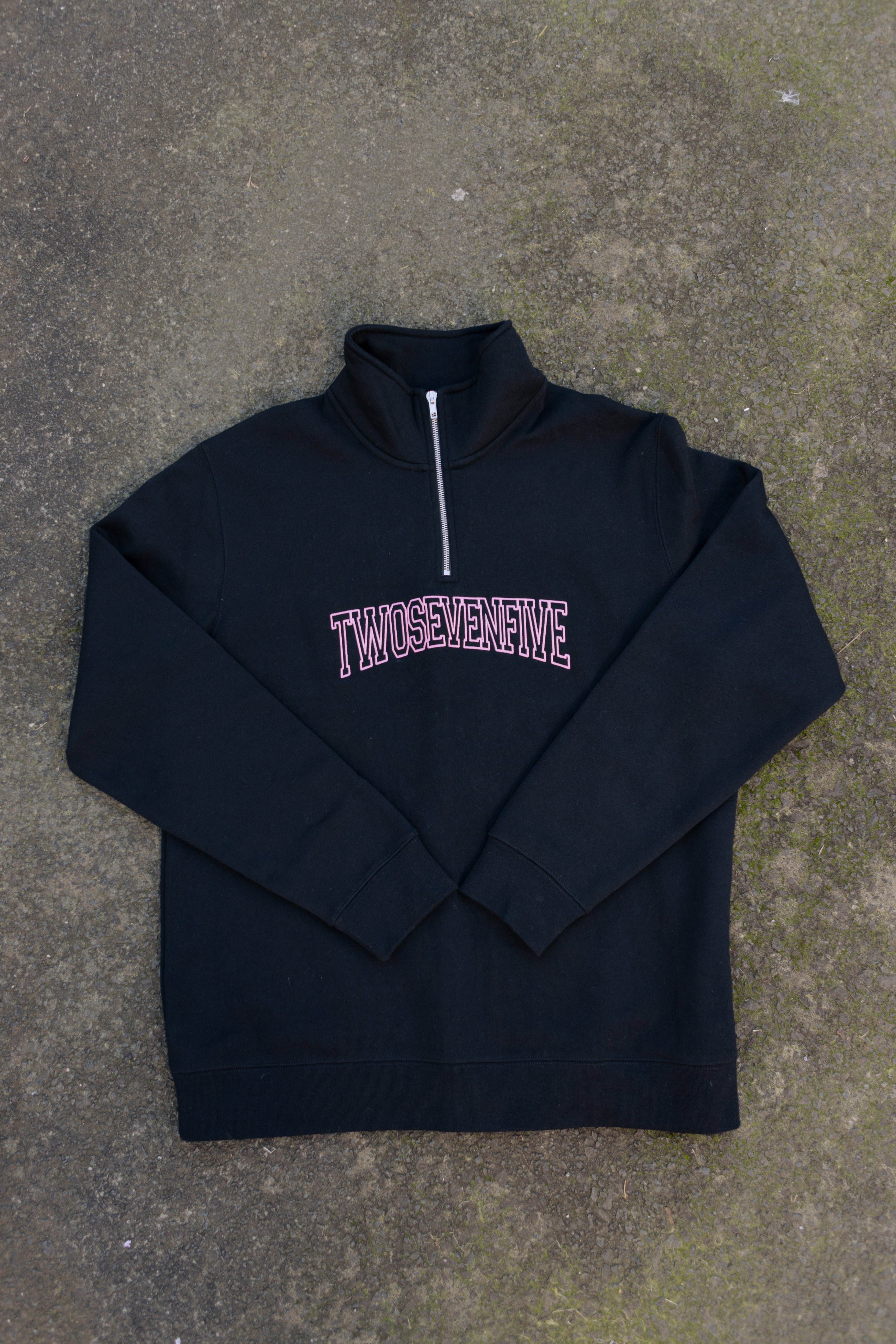 NEW!! Black/Pink Quater Zip