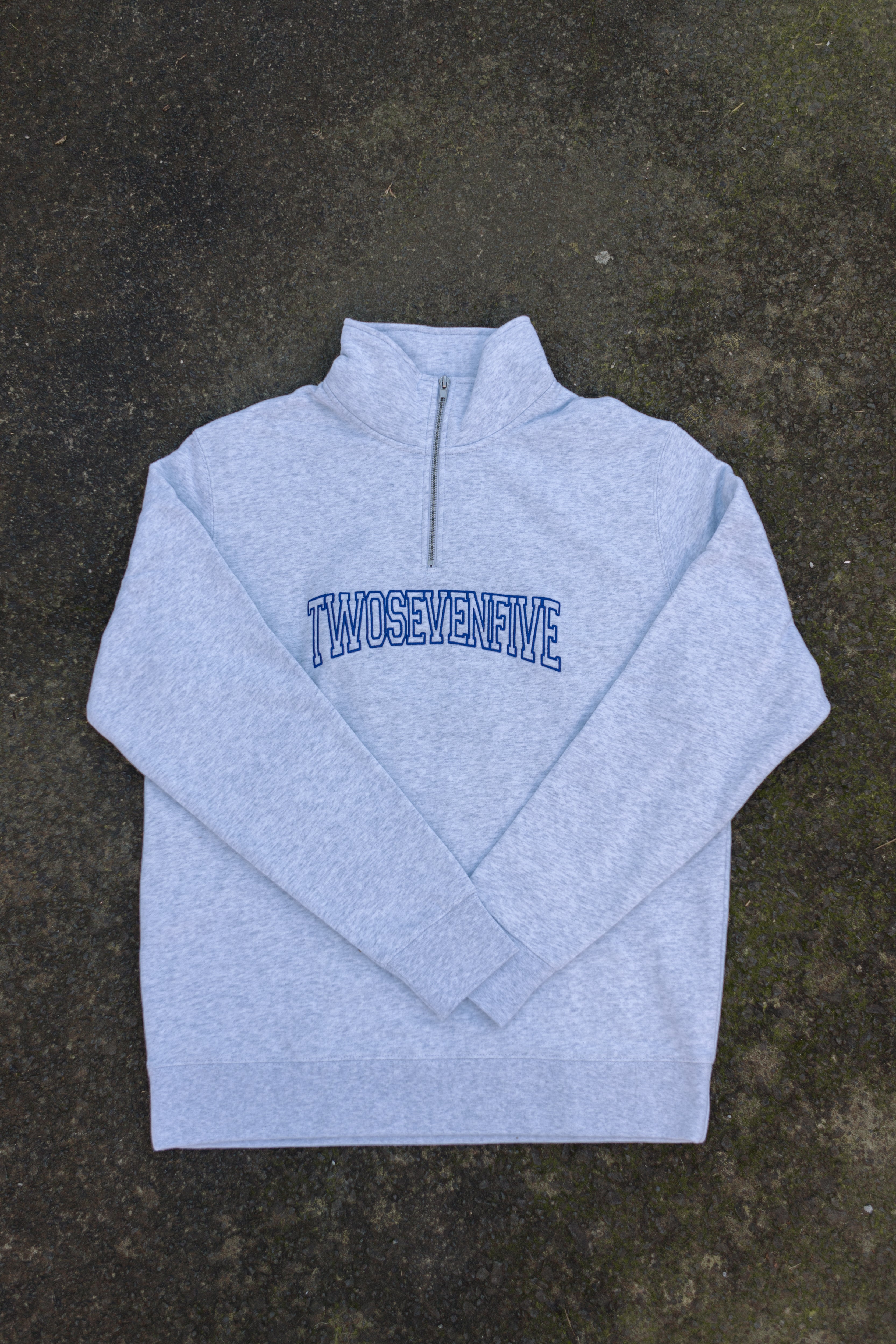 NEW!! White Marle/Purple Quater Zip
