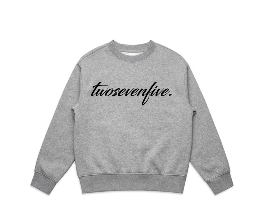 Kids/Youth Grey Script Crew