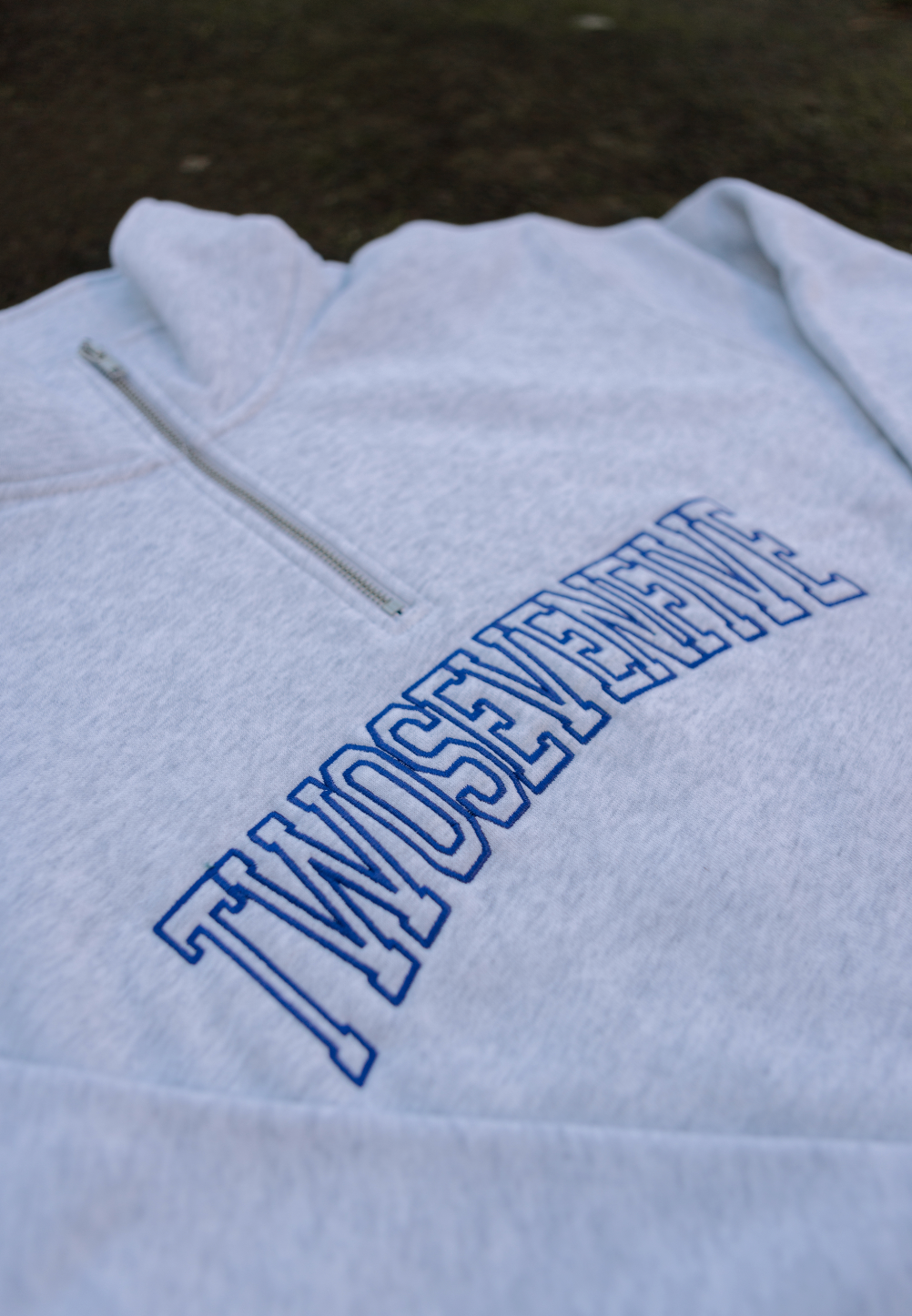 NEW!! White Marle/Purple Quater Zip