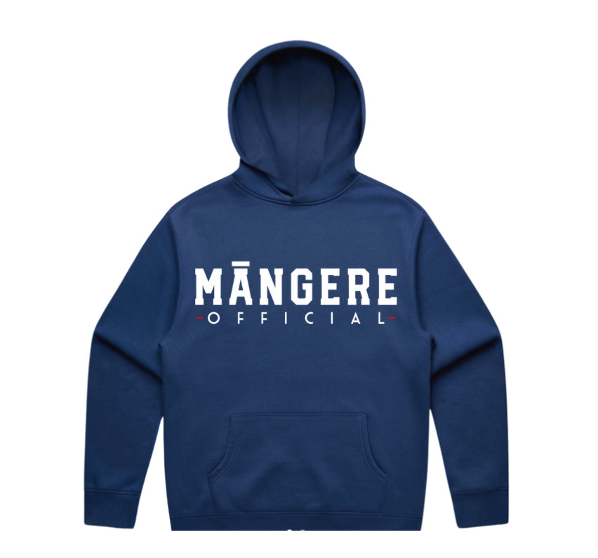 Cobalt Blue Mangere Official Logo Hoody