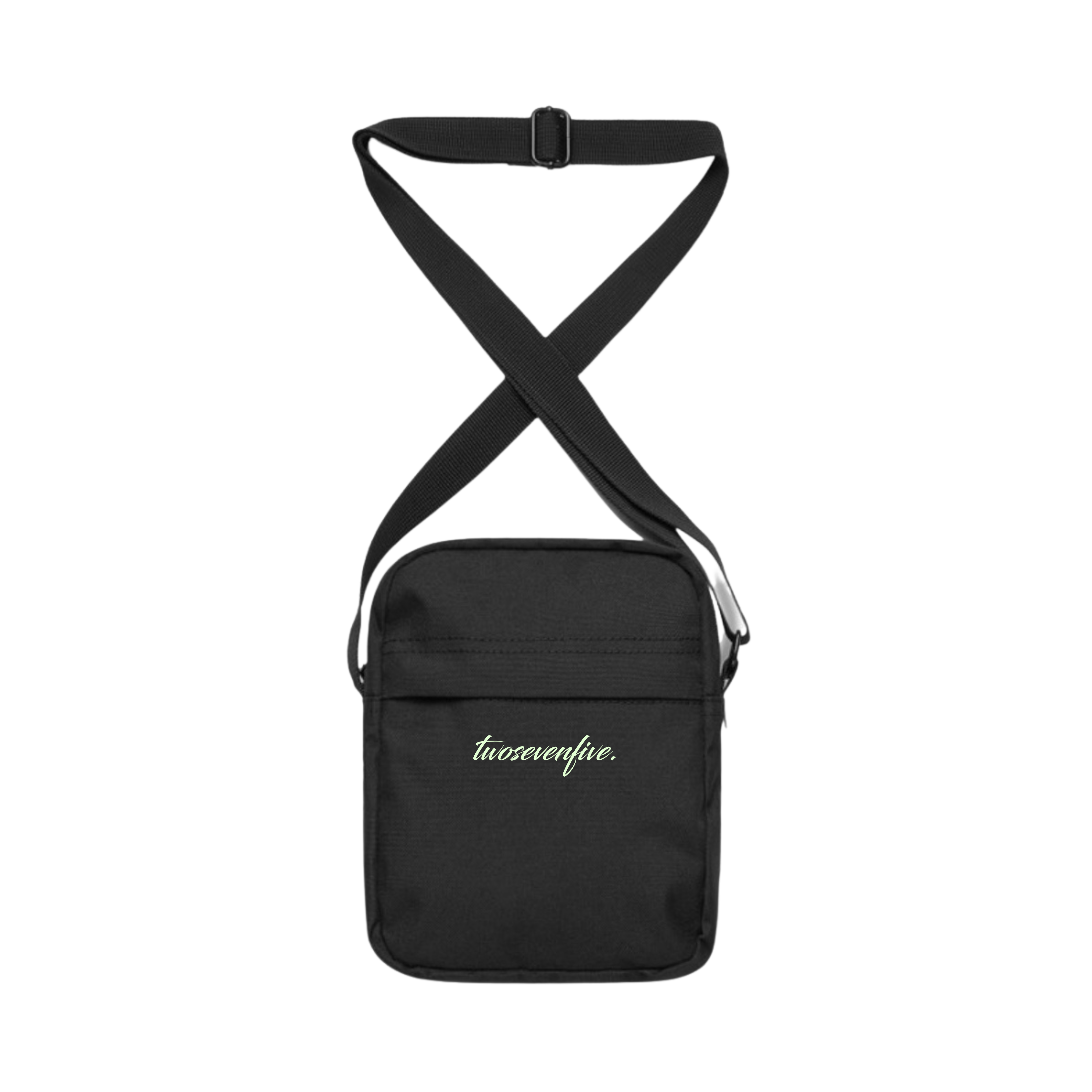 Black/Mint Green Script Logo Flight Bag