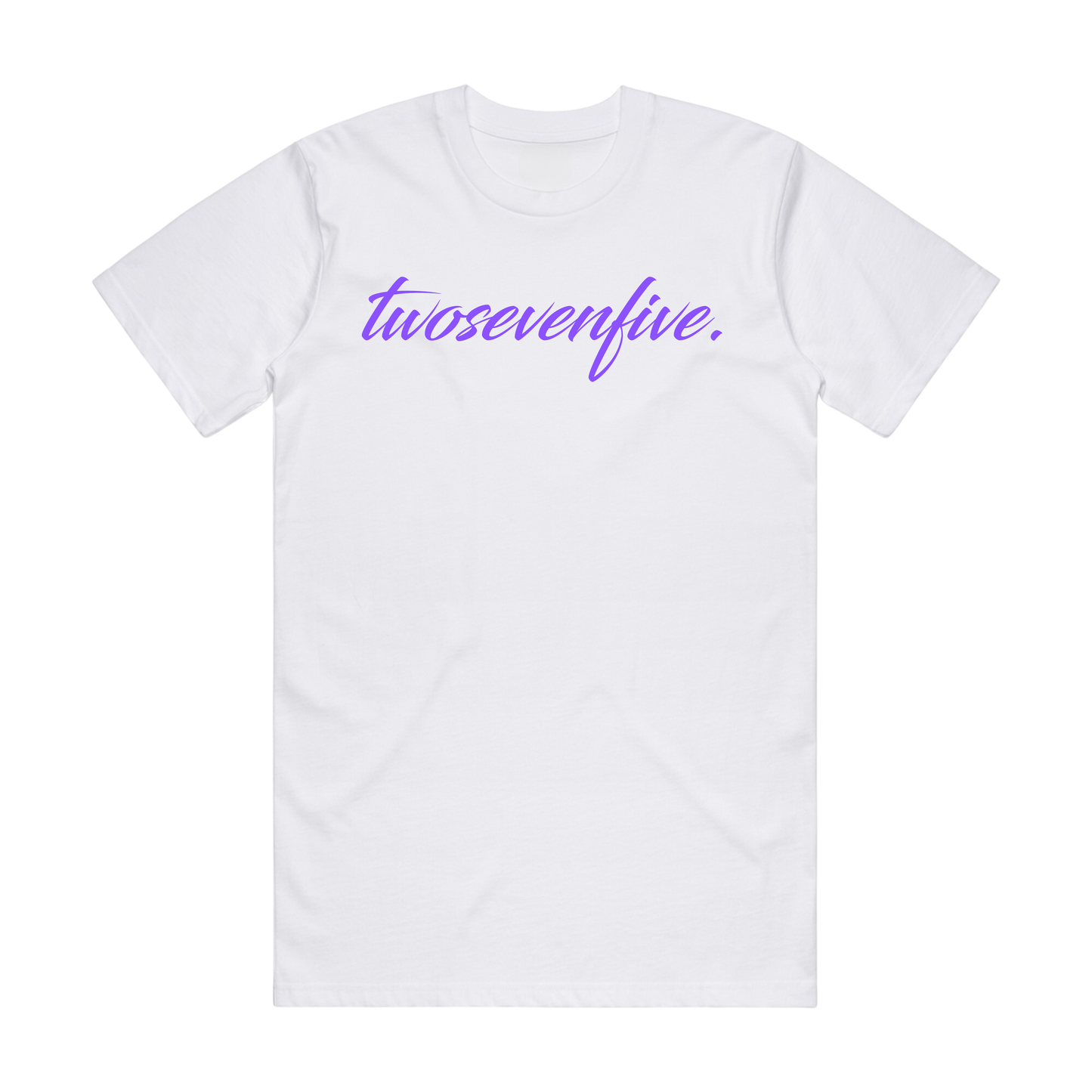 NEW!! White/Purple Script Logo Tee