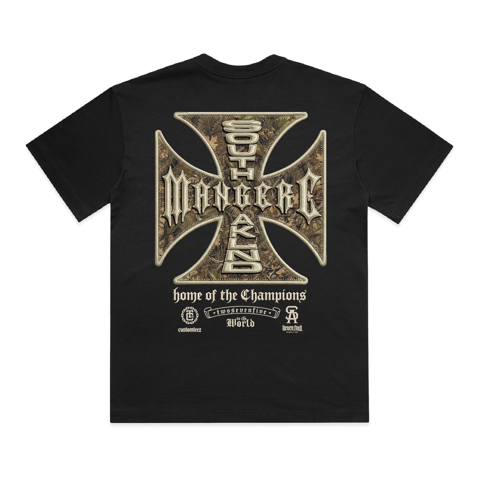 NEW!! Custom Island Real Tree Camo BOX T-Shirt | Black