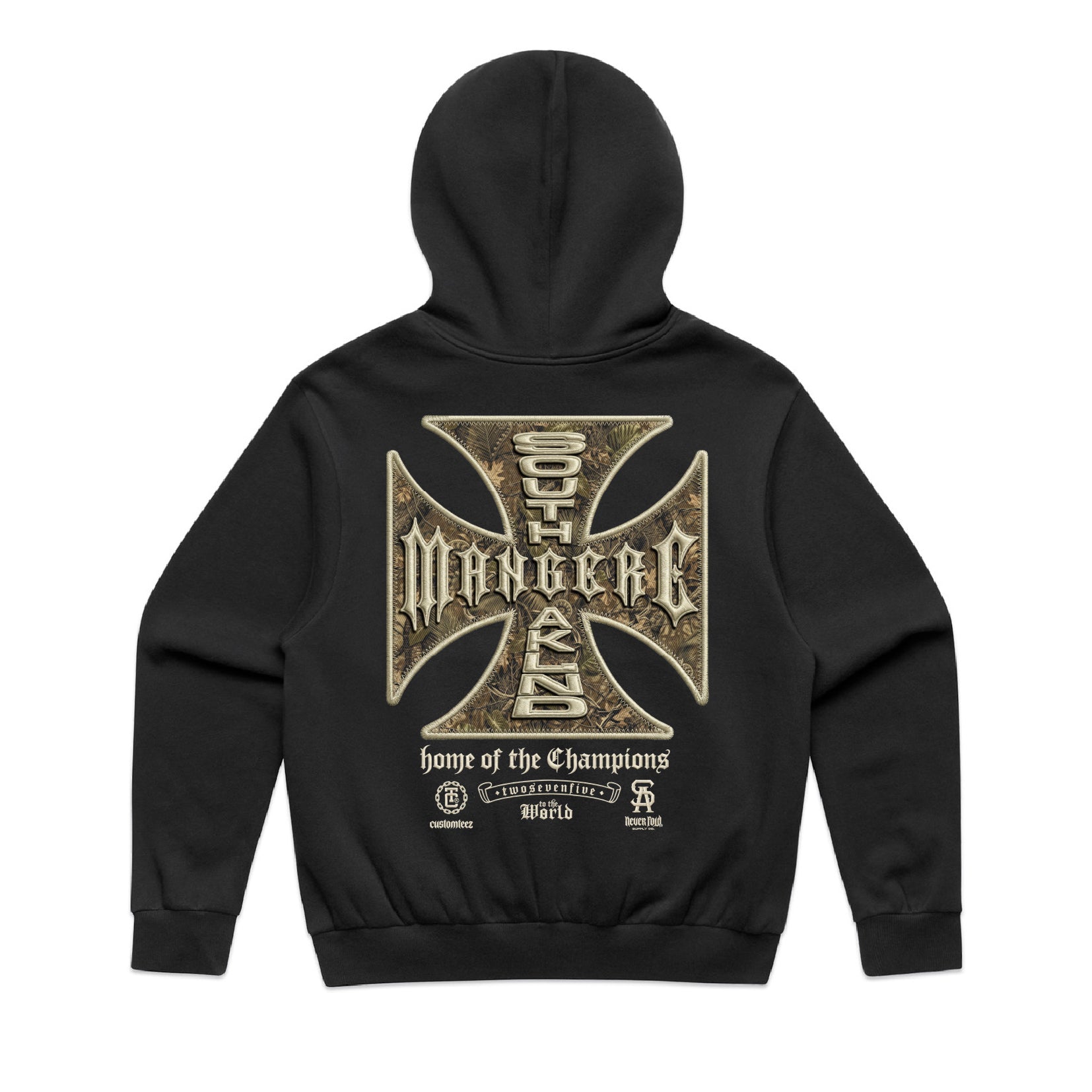 NEW!! Custom Island Real Tree Camo BOX Hoodie | Black
