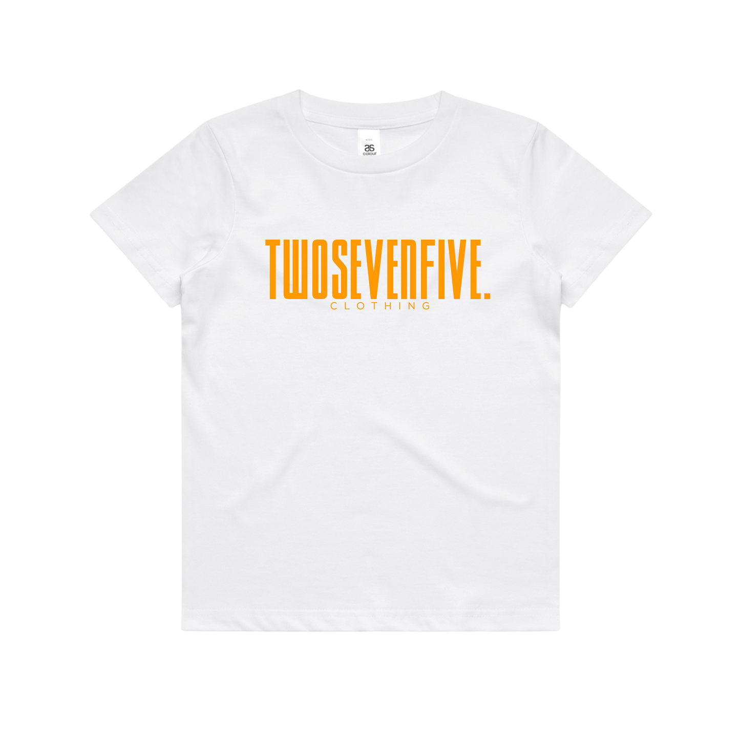 Kids/Youth White Twosevenfive. Clothing T-Shirt