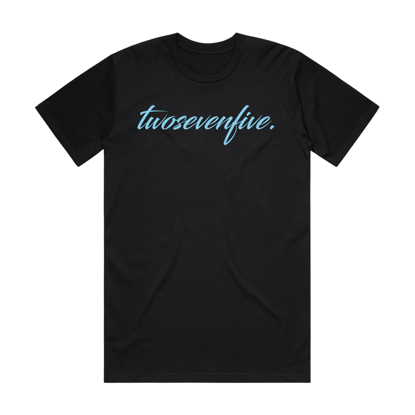 NEW!! Black/Baby Blue Script Logo Tee