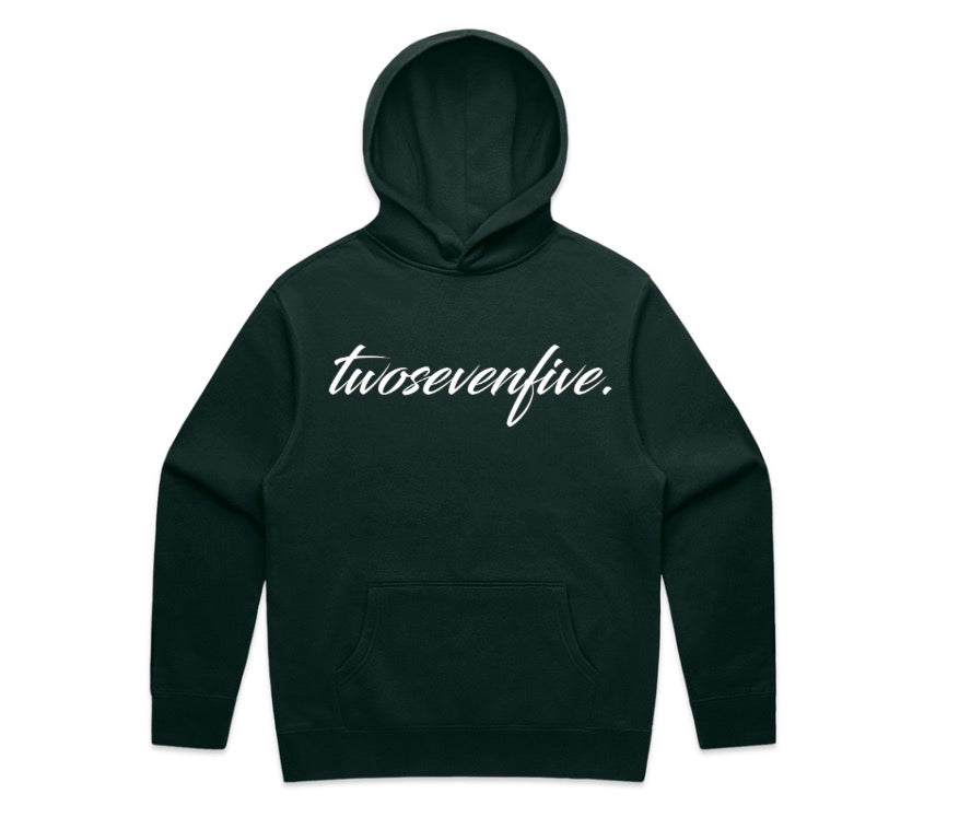 Pine Green Script Logo Hoodie