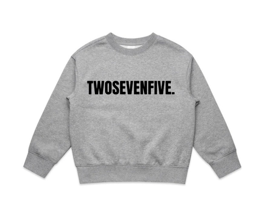 Kids/Youth Grey Block Crewneck