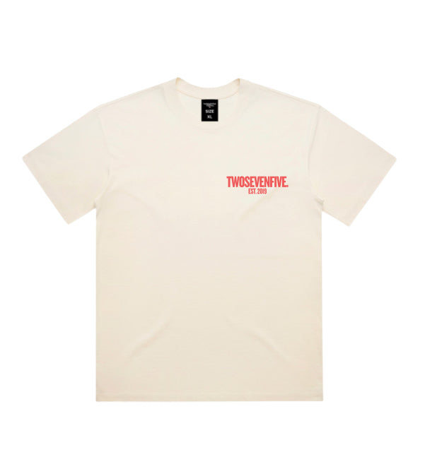 Off White/Peach Box Tee