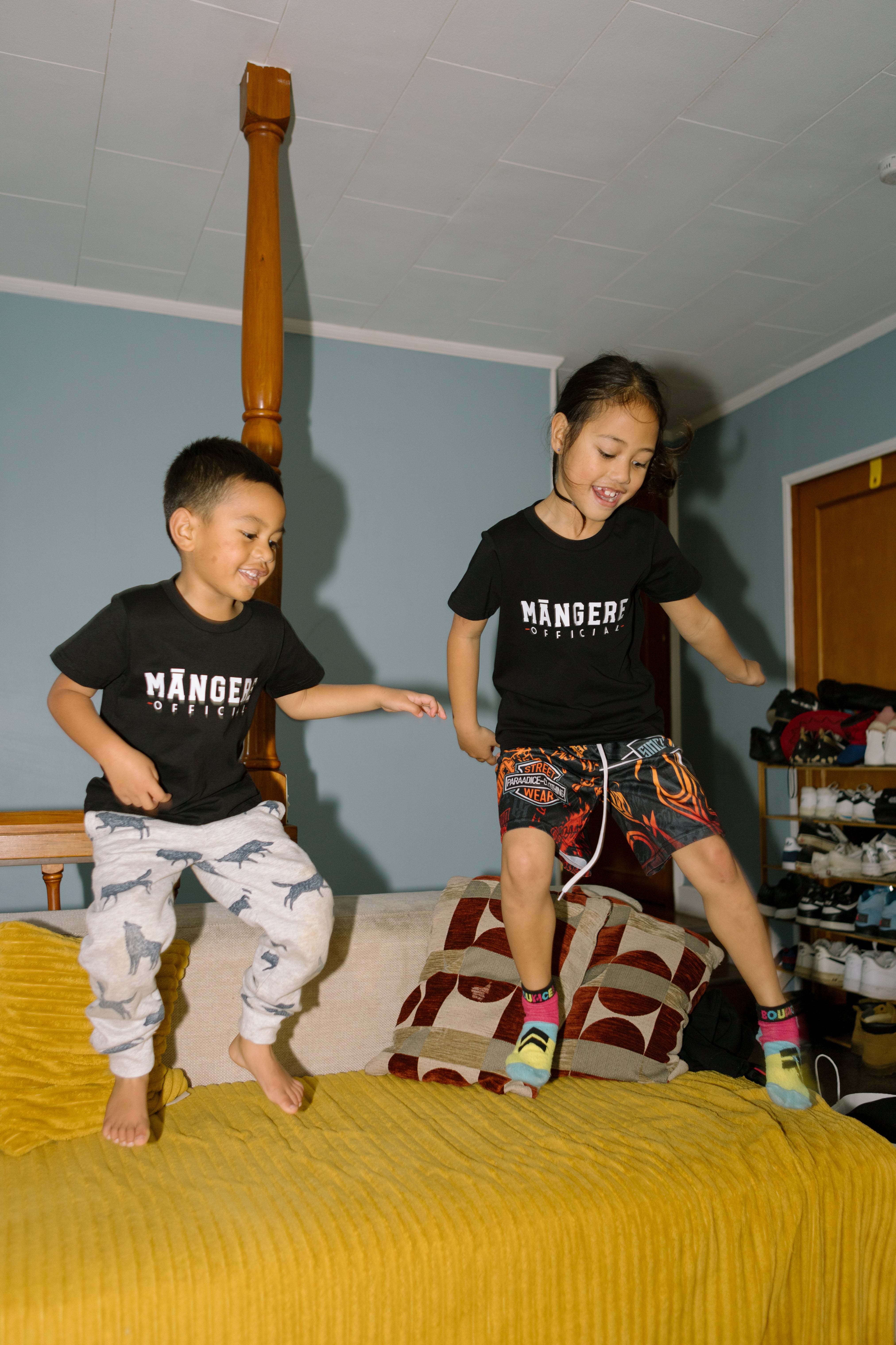 Kids Black Māngere Official T-Shirt