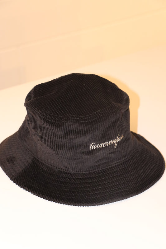 NEW!! Black Cord Script Logo Bucket Hat