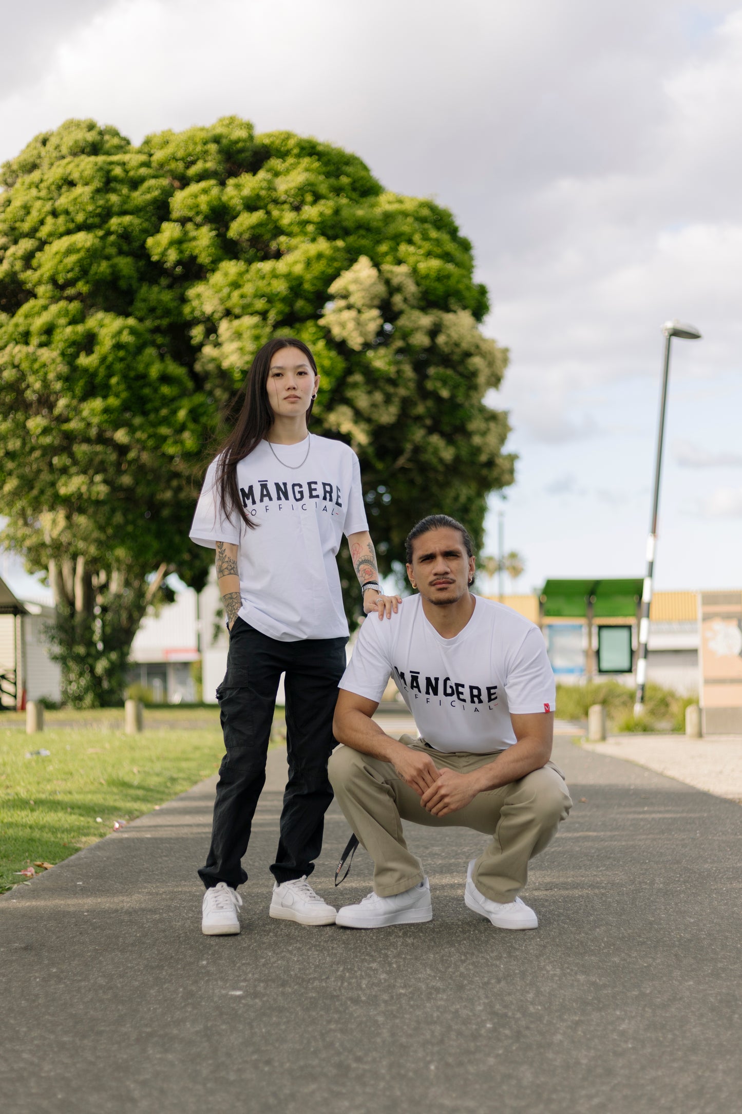 White Māngere Official T-Shirt