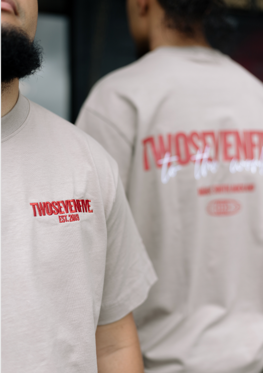 Mushroom/Auburn Box Tee