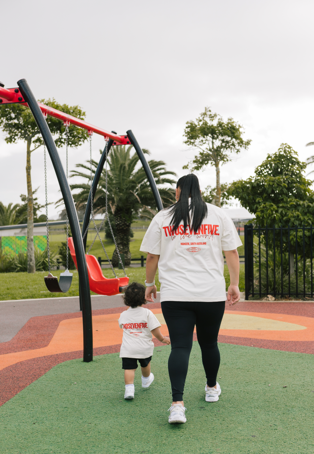 Off White/Peach Box Tee