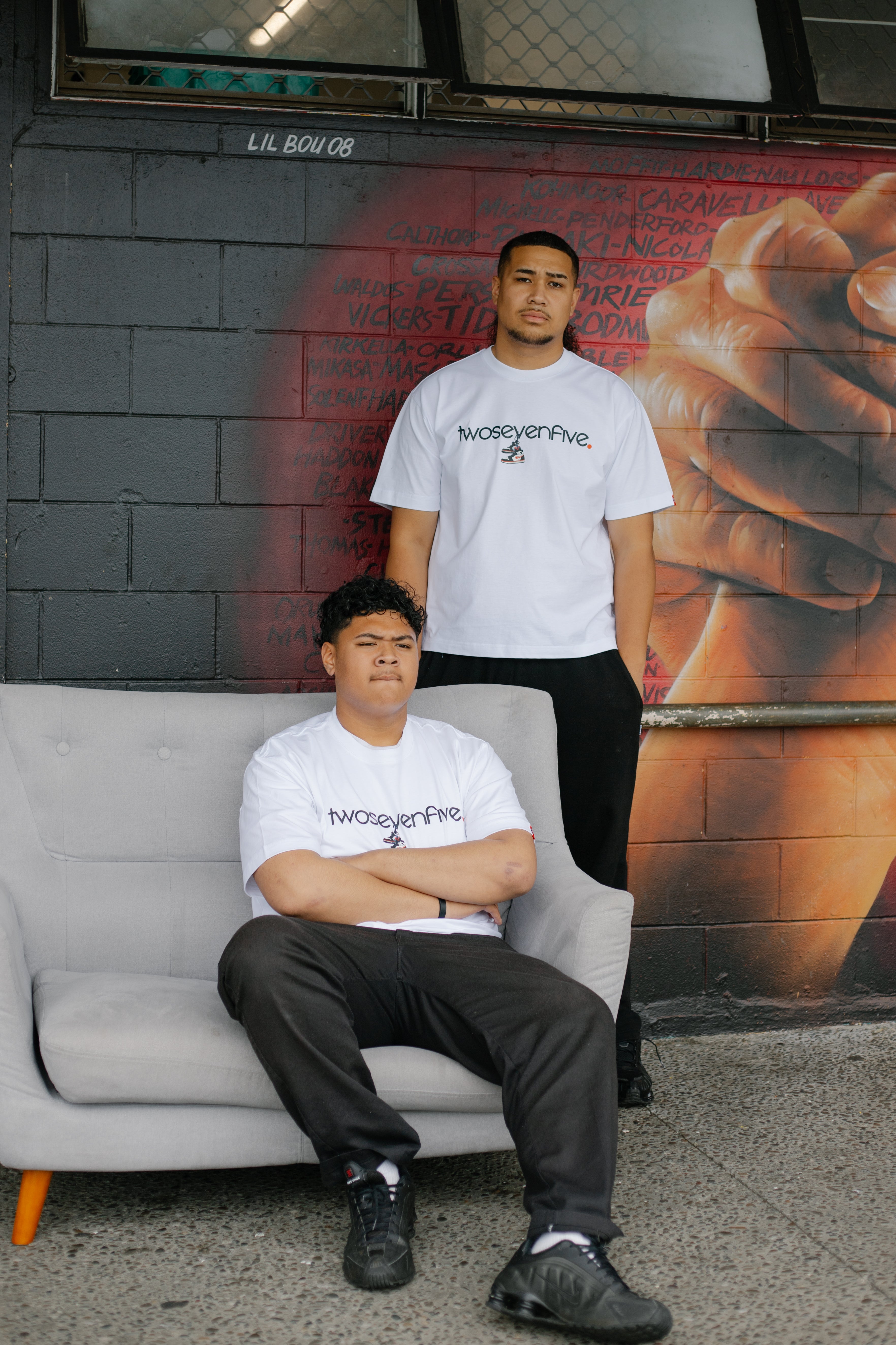 White Box Tee - Black & Red Sneaker