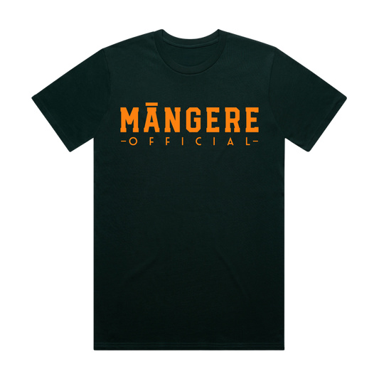 NEW!! Pine Green/Orange Māngere  Official T-Shirt