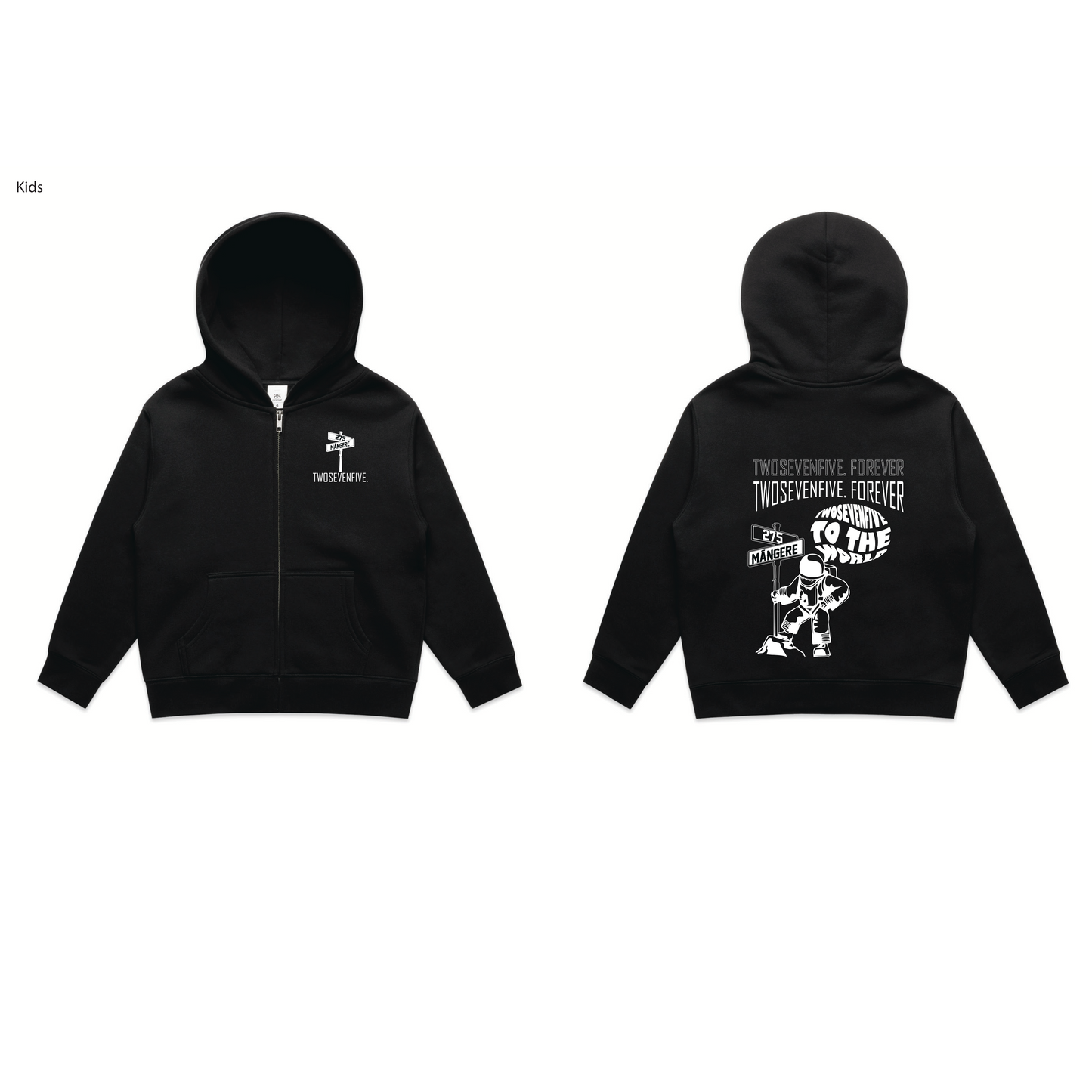 EXCLUSIVE!! Kids Black Zip Hoodie