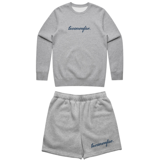 NEW!! Grey Marle Script Logo Tracksuit