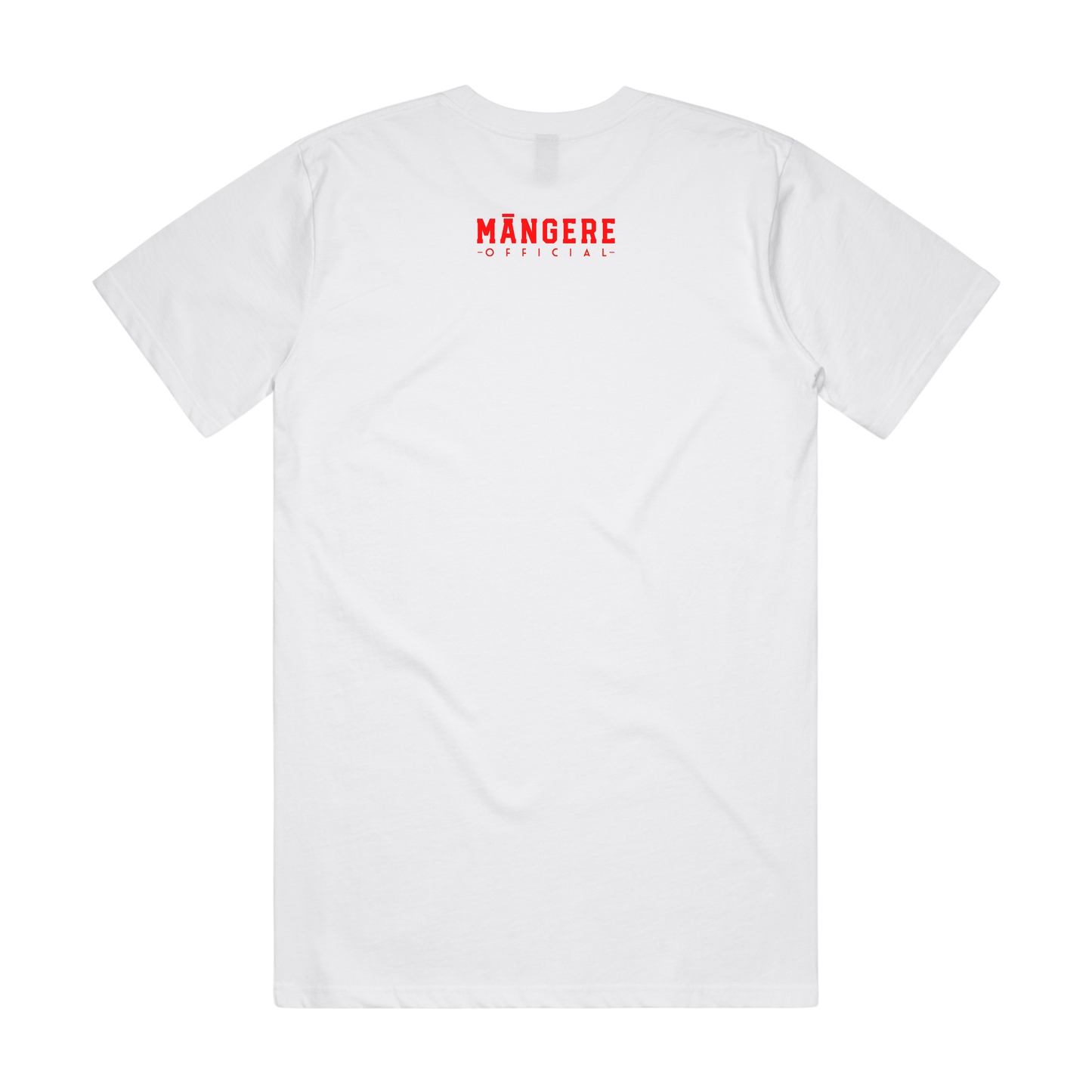 NEW!! " M" āngere Official White/Red Pocket Logo T-Shirt