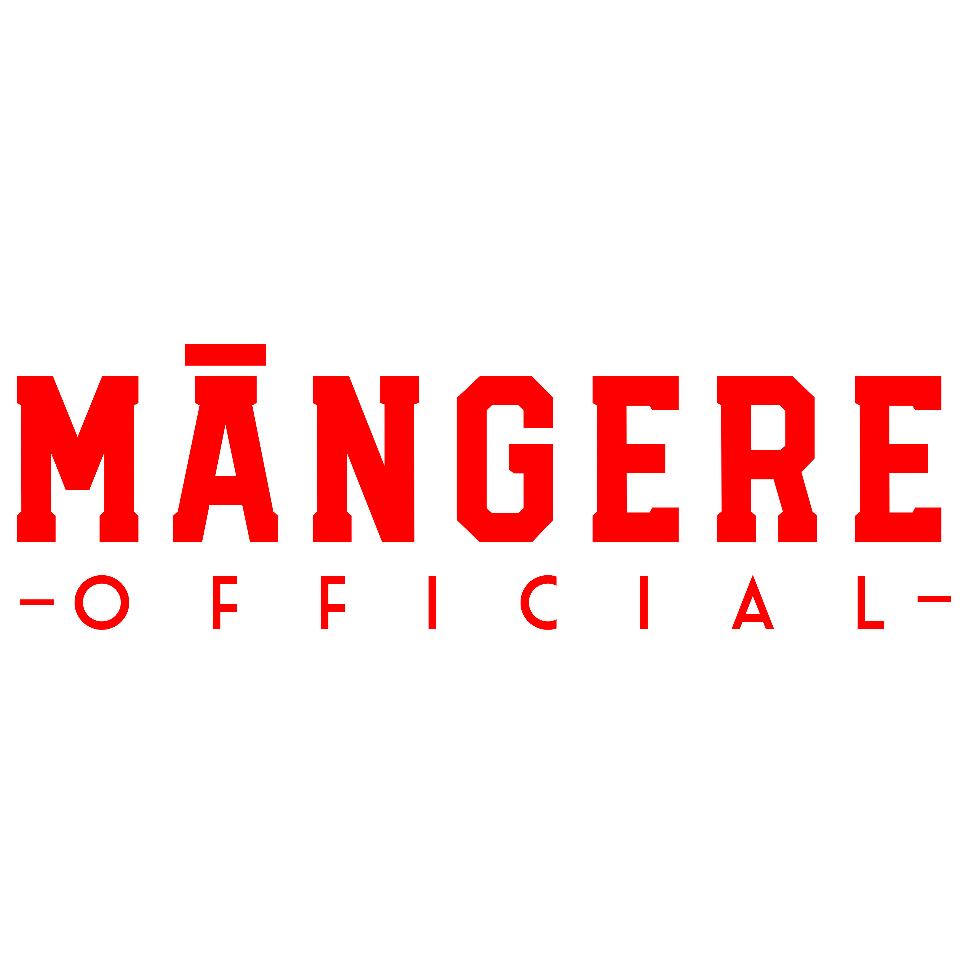 Red Māngere Official Sticker (Transparent)